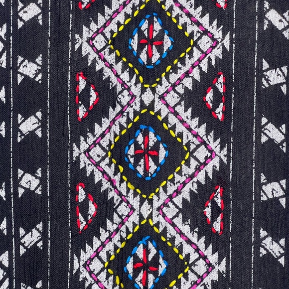 Embroidered front Boho Dress Bell sleeves Small New NWT - Picture 8 of 9